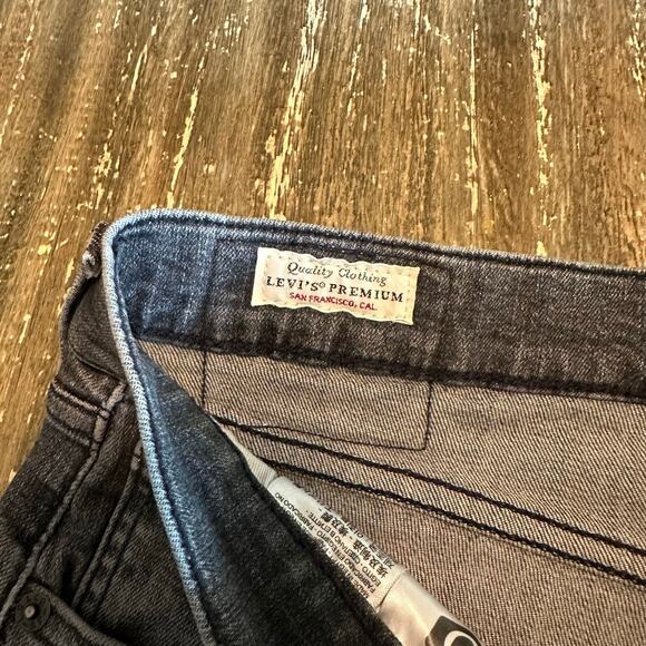 Men’s Levis’ Premium 512 Denim Jeans Grey Black, 34W x 28L - Picture 5 of 13